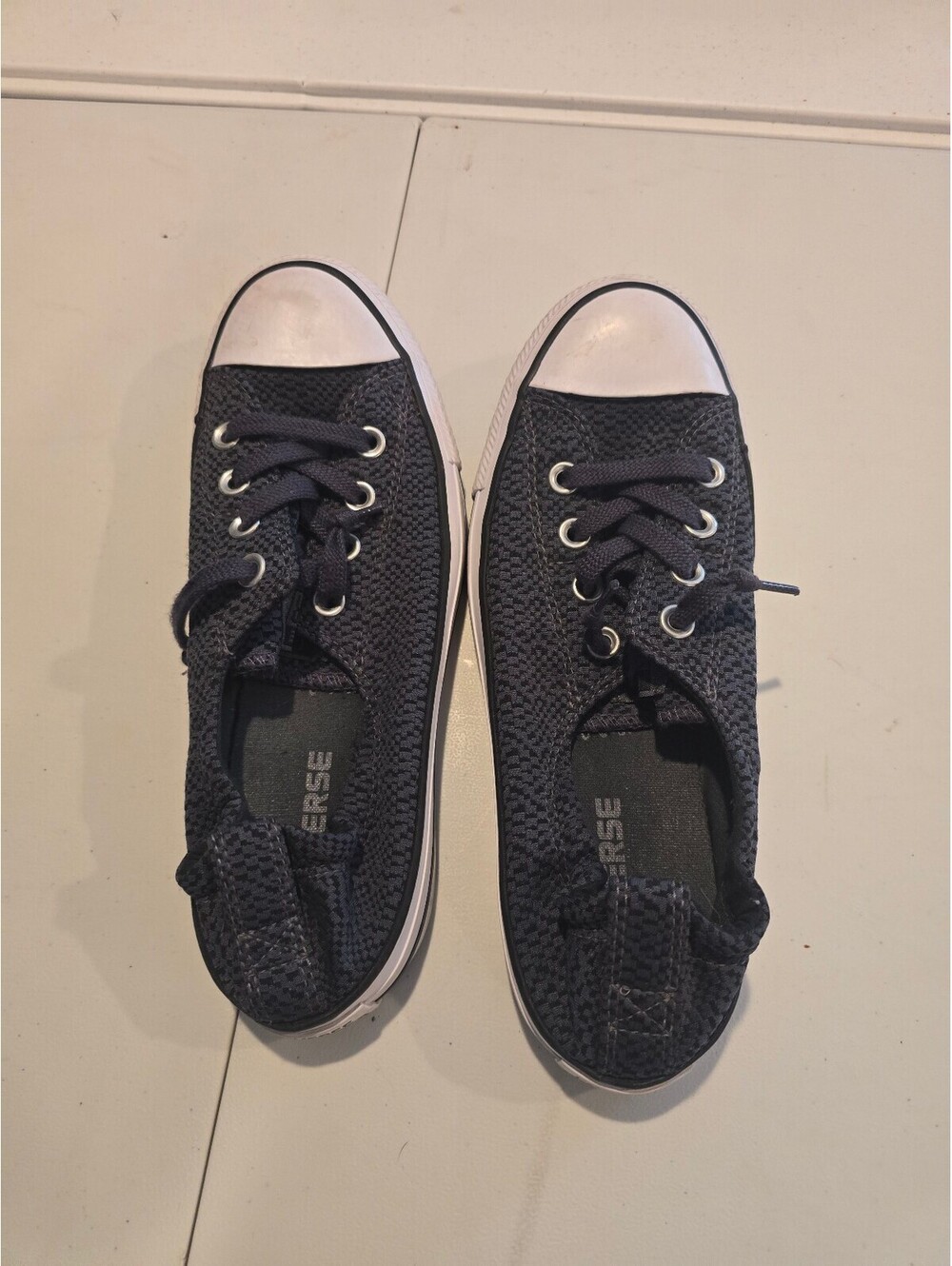 Converse All Star Black Textured Low Top Sneakers Size 11